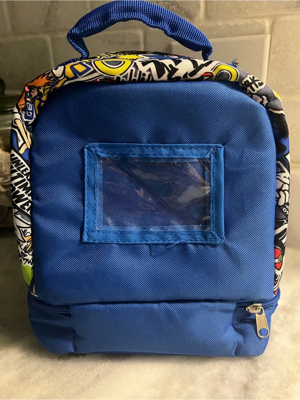 Sonic The Hedgehog Kids Lunch Bag- Blue Character Tag Visible - Picture 3 of 5